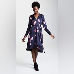 💘 Joie Miltona Floral Wrap Dress Midnight